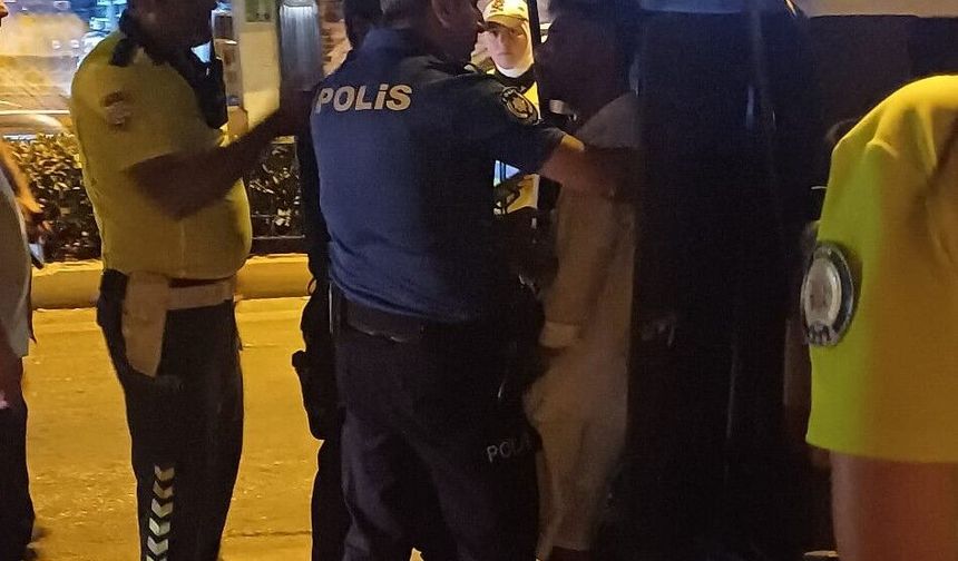 Alkollü genç sürücü polise direndi!